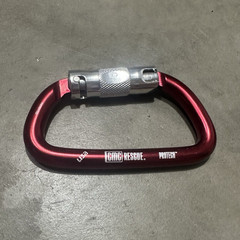 CMC Rescue ProTech Large Aluminum D Screw Lock Carabiner Red 300193