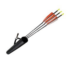SAS Leather Tube Hip Quiver Arrow Holder with Belt Clip Black
