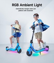 NAVEE K100 Max Kids Electric Scooter w/ APP Control, 3 Heights, Safe 12.4MPH