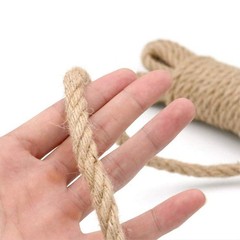 Natural Thick Hemp Rope Twisted Strong Jute Rope 4-Strand Burlap Rope for Craft