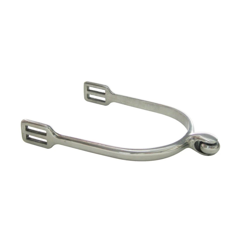 AJ Tack Ladies Stainless Steel Soft Touch Smooth Roller English Spurs