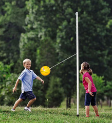 Tetherball Game Set – Classic and Original – Soft-Touch Tether Ball with 2 Durab