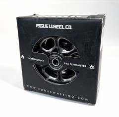 ROGUE Pro Stunt Scooter Wheels, Gummy 110mm x 24mm, 88A – Black/Black (2 Wheels)