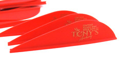 2.5″ Vanes Tonys All New Supper Wave Archery Vanes Red 50PK TNYSWV3343C