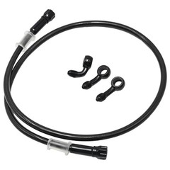 AN3 28 90 Degree M10 Aluminum Nylon Braided Motorcycle Brake Hose 90cm/35.4“
