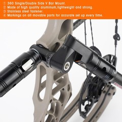 Single Side Adjustable V-Bar Mount Quick Disconnect Bow Rod Stabilizer, Arche…