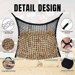2 PCS Slow Feed Hay Net for Horses, Large Capacity Hay Bags for Horses 35×31″