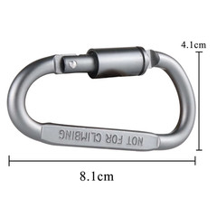 4-6Pcs Aluminum Alloy Carabiner Set Keychain Clip Hook for Camping Outdoor EDC