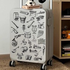 Black and White Musical Instruments Stickers,50PCS Retro Sketch Music Decals,…