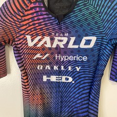 Team Varlo Men’s Comfort Zip Up Mezza Triathlon Suit Multi Color XL