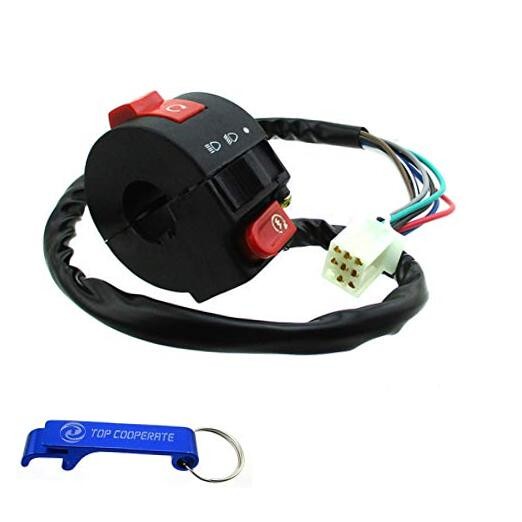 3 Function 8 Wire Handle Kill Light Start Switch Female Plug for Chinese 50cc