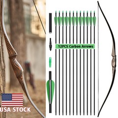 20-70lbs Traditional Longbow 54″ Wooden Recurve Bow Bow Archery Hunting Shooting
