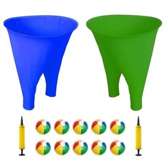 Granny Pants Yard Game, Outdoor Games for Adults, with 10 Inflatable blue+green