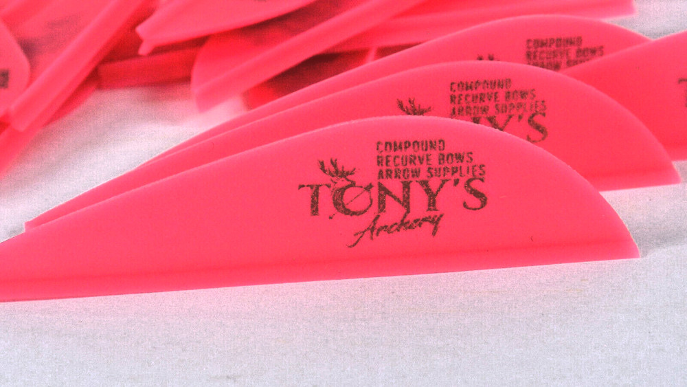 2.5″ Vanes Tonys All New Super Wave Archery Vanes Pink 50PK TNYSWV3343D