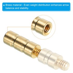 50 Grain Archery Arrow Brass Insert 16 Packs for 244/ 6.2mm Carbon Arrows