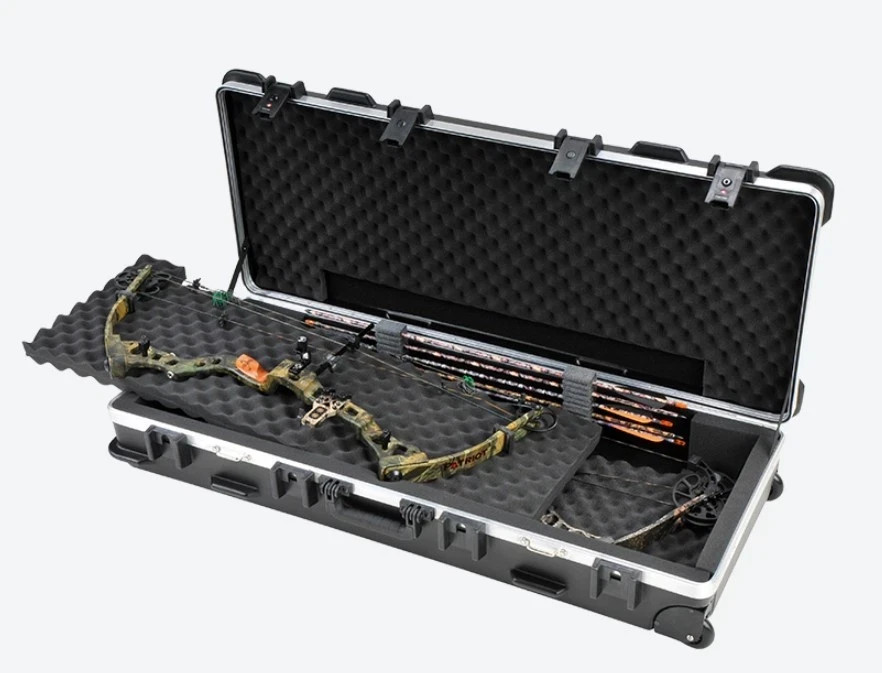 SKB ATA 4114A Parallel Limb Compound Double Bow / Rifle Gun Hard Case w/ Wheels