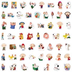 Mix 10/50PCs Family Guy Cartoon Luggage Laptop Car Notebook Sticker-No Duplicate
