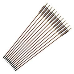 12Pcs 33″ Handmade Bamboo Hunting Arrows Tradition Japanese Kyudo Eagle Feather