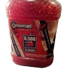 Crosman Airsoft 6mm Plastic BB’s 6500 12 grams Supersphere Technology.. Red…AV
