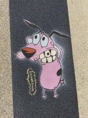 Mob Skateboard Grip Tape Courage The Cowardly Dog Cartoon Network Art