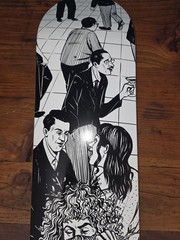 CCSSocial Camouflage Bar Skateboard Deck Art Theme Black White Graphic