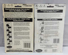 MUZZY 207 Bowhunting Broadheads 3 Blades Trocar Tip, 75 Grain, 6 Pack (x2) New