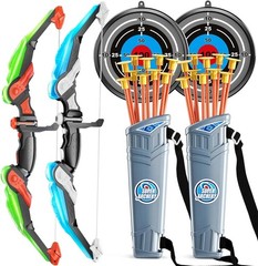 Kids Bow and Arrow Set, LED Light Up Archery Toys Set for Kids Ages 4-8 8-12