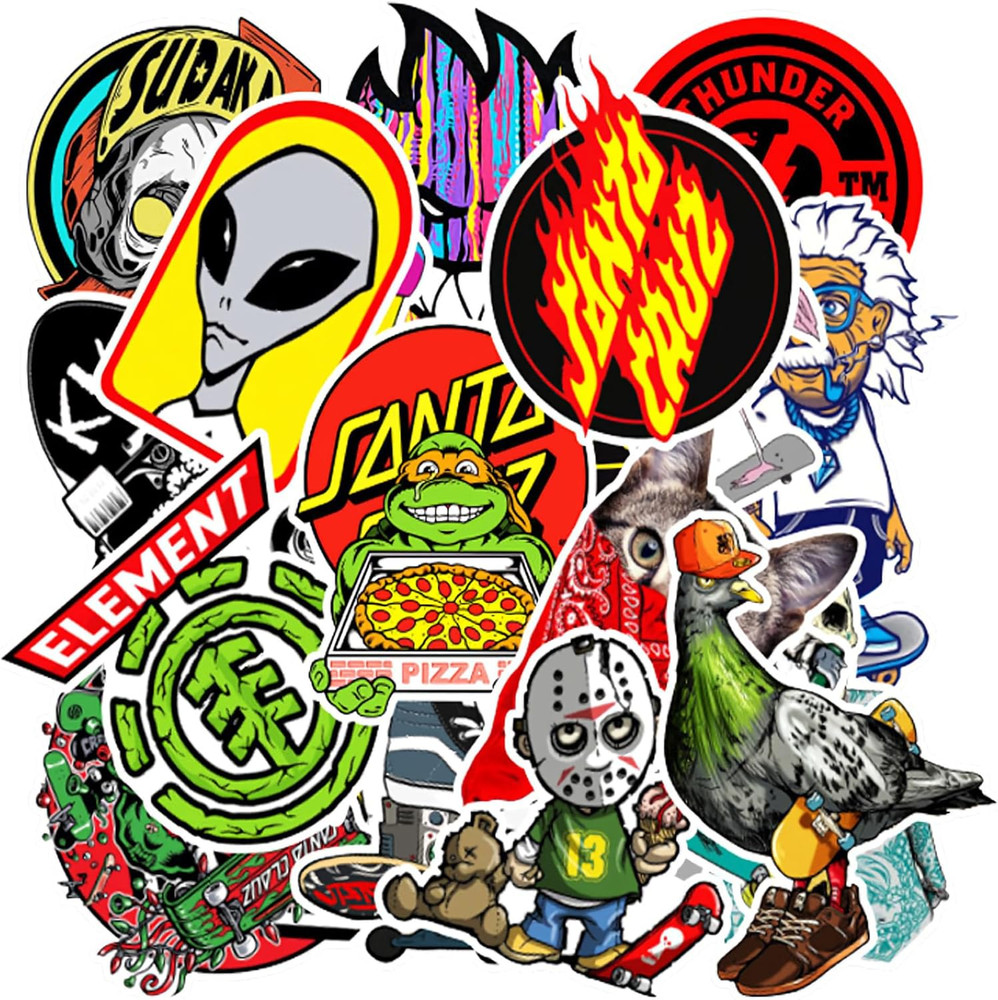 100 PCS Cool Stickers Pack,Vinyl Waterproof Stickers for Water Bottles Skateboar