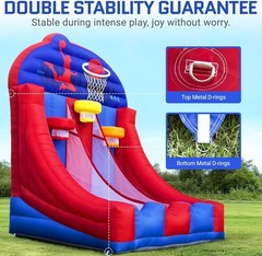 Inflatable Basketball Hoop Game 3 Balls Blower Backyard Party Commercial Sport