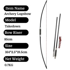 64.5» Takedown English Longbow 20-120lbs Bow Hunting Target Adult Archery