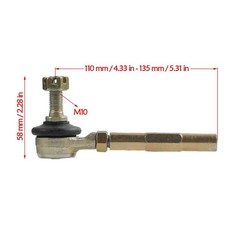 420mm 16.5″ Front Steering Gear Shaft Rack Pinion Tie Rod Ends Tricycle Quad UTV