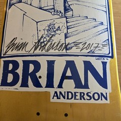 Anti Hero Brian Anderson Autographed Skateboard Deck Rare NOS
