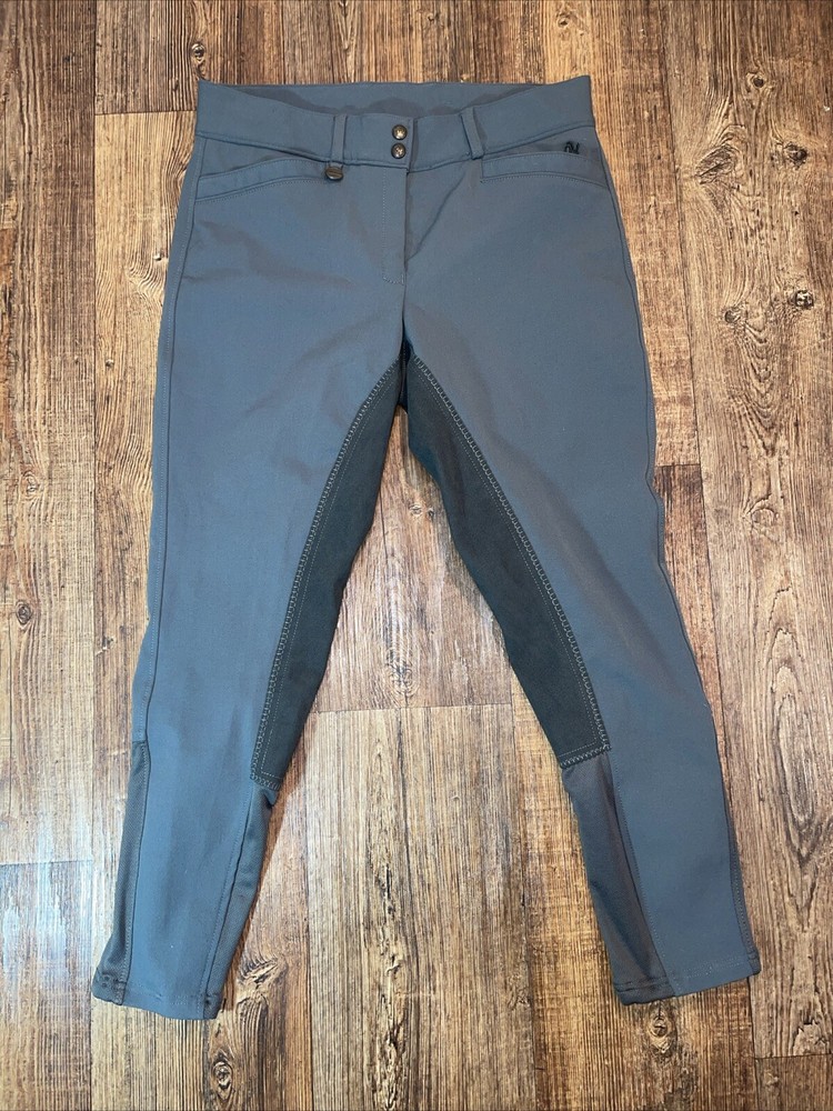 OVATION Dri-Lex Equestrian Horse Riding Pants Gray 32 R