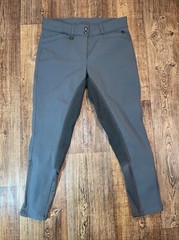 OVATION Dri-Lex Equestrian Horse Riding Pants Gray 32 R