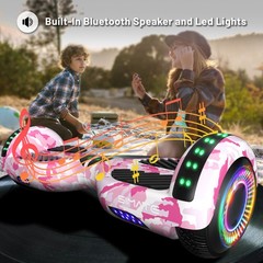 Commugo Off Road 6.5″ Hoverboard Scooter 8.5 Mph Self-Balancing Scooter 300W*2