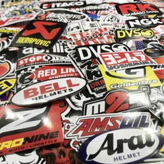 120Pcs JDM Brand Logo Themed Waterproof Stickers Pack Car Motorcycle Racing Moto