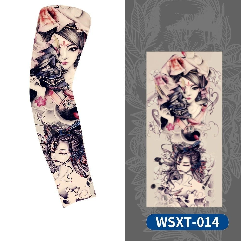 1Pc Seamless Koi Tattoo Arm Sleeve Cooling UV Sun Protection for Sports