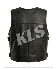 Custom Bull Riding Vest Durable Black Leather, Personalized Rodeo Gear