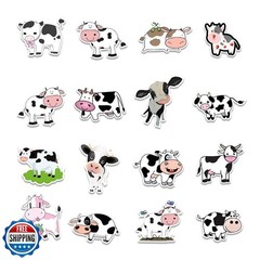 100 PCS Cow Stickers – Waterproof PVC Vinyl Animal Decorative for Water Bottl