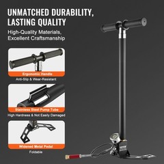 VEVOR PCP Hand Pump 4 Stage 30Mpa 4500 PSI High Pressure PCP Air Rifile Pump