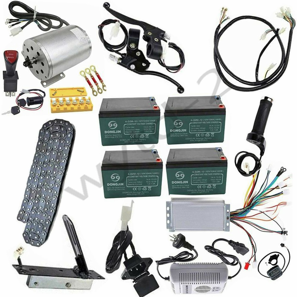 Electirc Go Kart 48v 1800w Brushless Motor controller Battery Switch Accessories