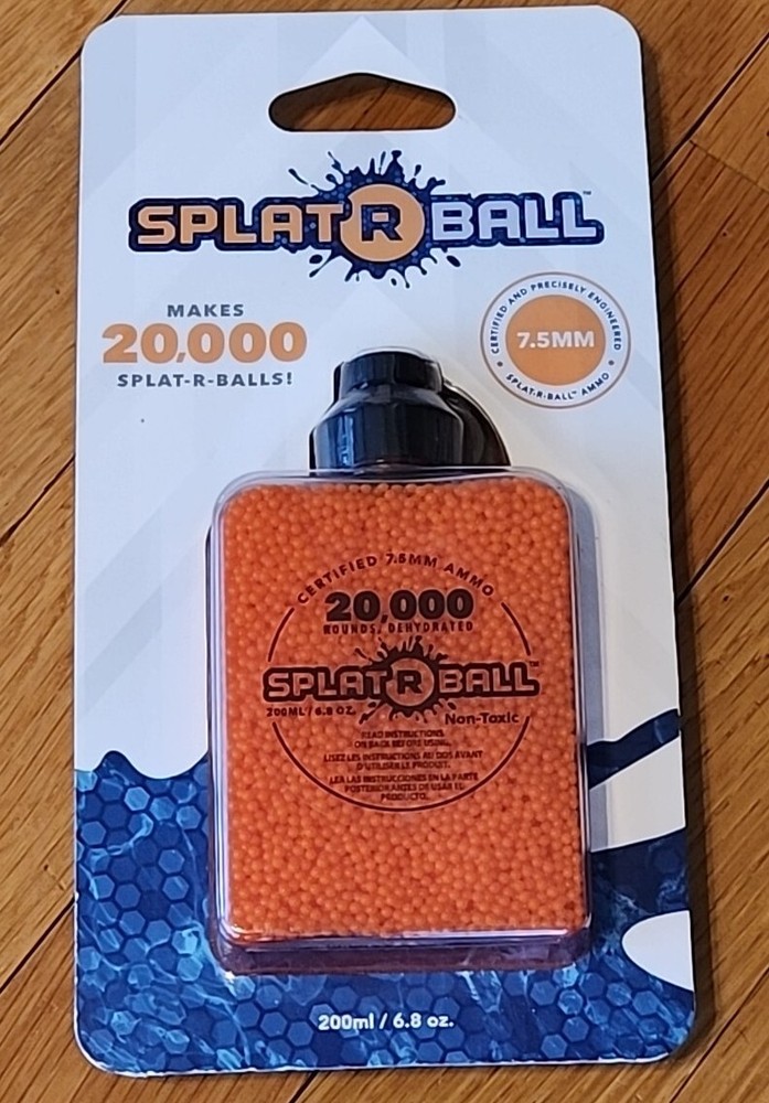 New Sealed SplatRball 20,000 Rounds 7.5mm Orange Ammo Certified Splat-R-Ball