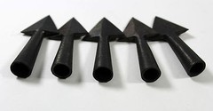 5 Anglo Saxon Iron Medieval Triangle Arrowhead Set — archery/bow/hunting/arrow