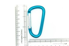 12 pcs 3″ Aluminum Carabiner Spring Belt D Clip Key Chain D Shape Teal Color