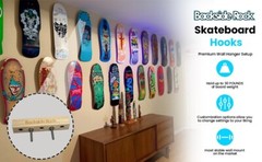 Backside Rock Skateboard Hooks | Premium Wall Hanger Setup | Heavy Weight