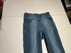Lemieux Breeches Women’s 22 UK 6 Blue Denim Equestrian Knee Riding Nylon 24×24.5