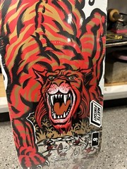 Salba Santa Cruz Tiger Pop deck Skateboard 8.0 rare