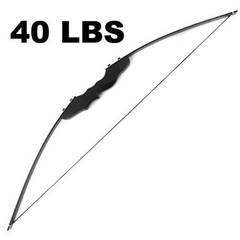 40 lbs Archery Practice Shooting Recurve Bow & 12Pcs 30″ Carbon Arrows & Quiver