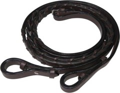 English Horse 54 in X 5/8 in Dark Brown Laced Leather Flat English Bridle Reins