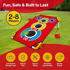 Arcade Style Cornhole Set with 21+ Games Portable Yard Games for Kids & Adults